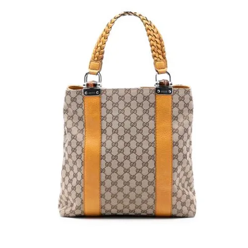 Pre-owned Vintage Canvas Tote Bag - Gucci Vintage - Modalova