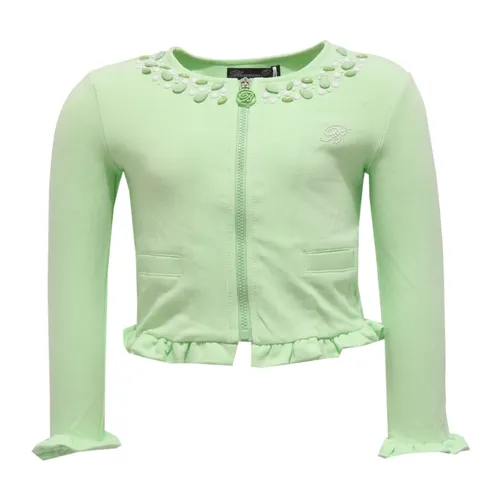 Green cotton sweatshirt for baby girl - Blumarine - Modalova