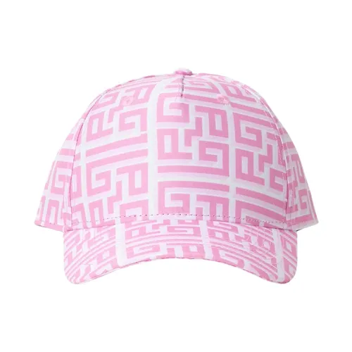 Pink Logo Print Visor Cap - Gaëlle Paris - Modalova