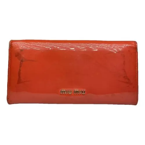 Pre-owned Leather Wallet - Miu Miu Pre-owned - Modalova
