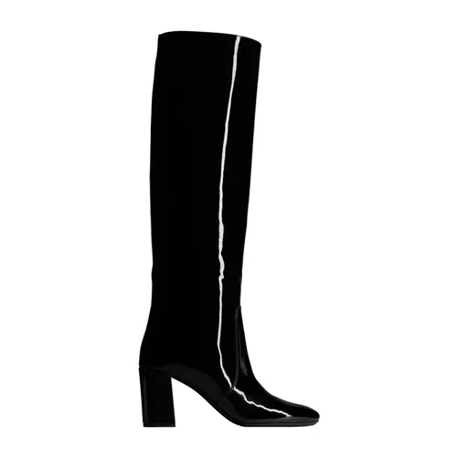 Patent Leather High Boots - Saint Laurent - Modalova