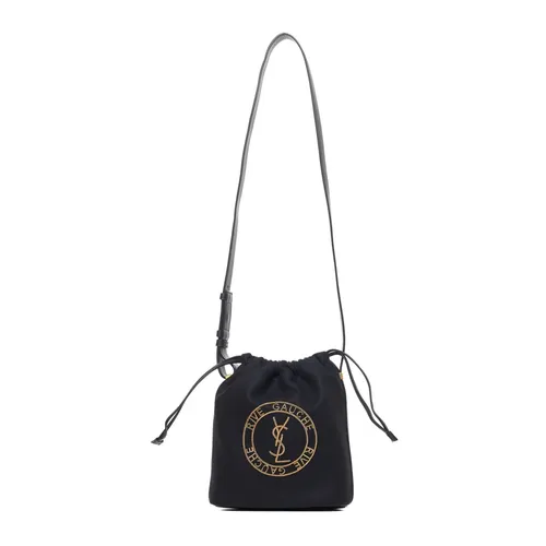 Wool Leather Bucket Bag - Saint Laurent - Modalova