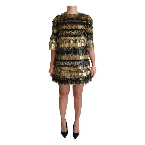 Leopard Shift Mini Dress - Dolce & Gabbana - Modalova