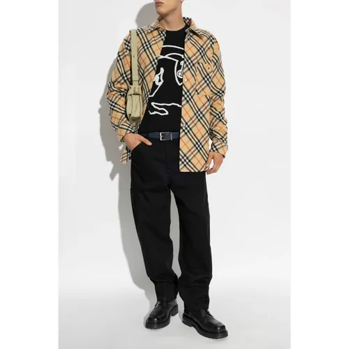 Check Wool Shirt - Burberry - Modalova