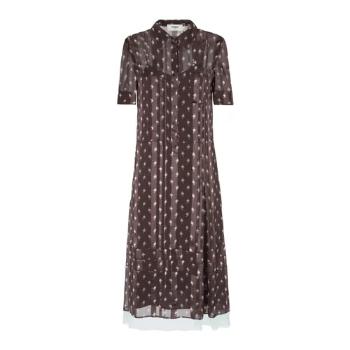 Chiffon Print Dress - Fendi - Modalova