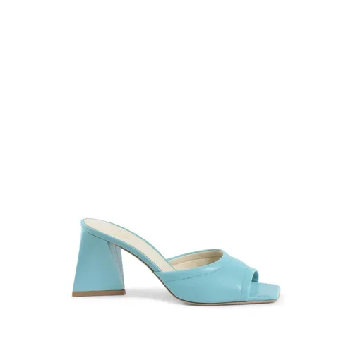 Blue Leather Mid Heel Sandal - 19v69 Italia - Modalova