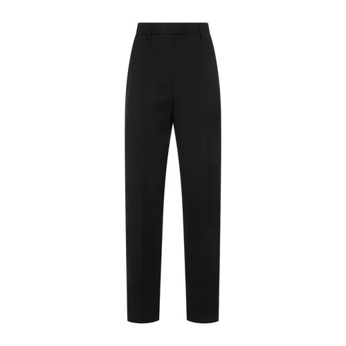 Black Wool Trousers Elegant Style - Prada - Modalova