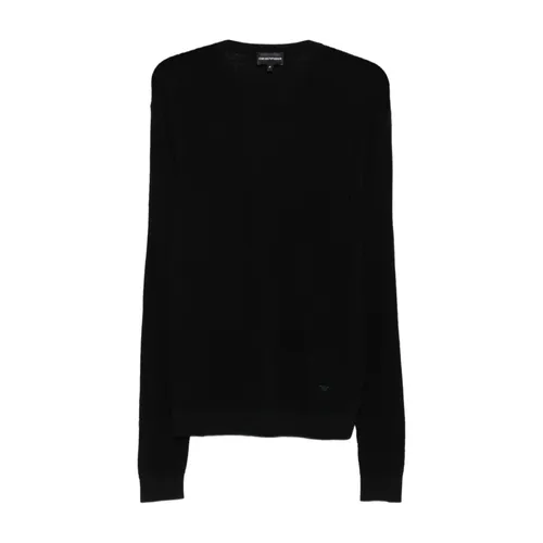 Jersey Negro de Lana Mangas Largas - Emporio Armani - Modalova