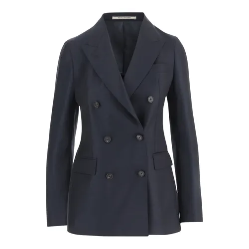 Double-breasted Wool Jacket - Tagliatore - Modalova