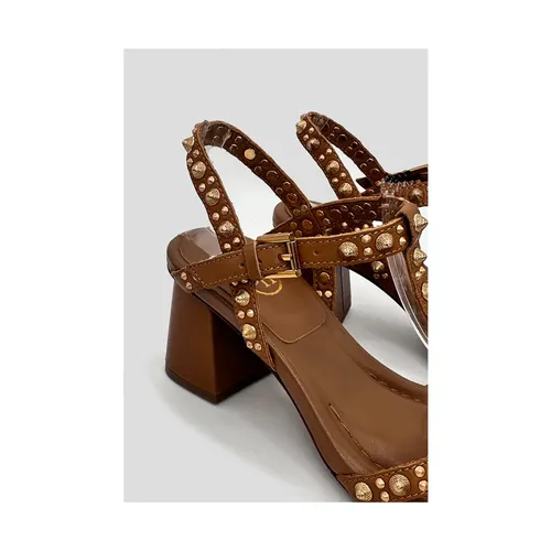 Janice Brown Leather Sandal - ASH - Modalova