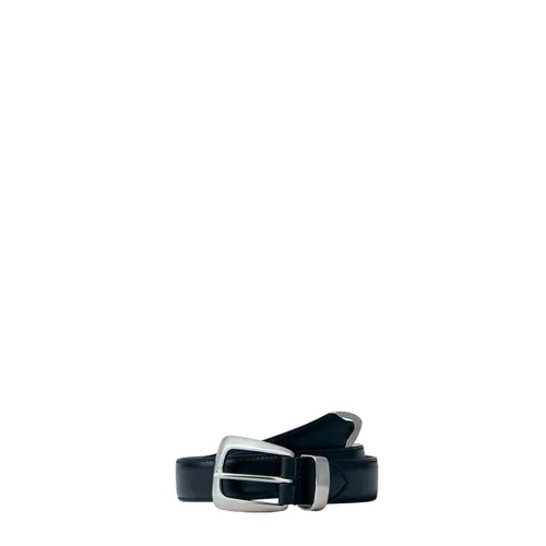 Smooth Leather Belt with Silver Hardware - Khaite - Modalova
