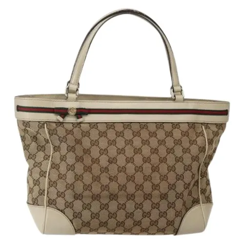 Pre-owned Canvas Tote Bag - Gucci Vintage - Modalova