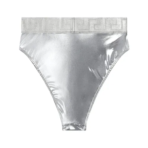 Metallic Bikini Bottoms - Versace - Modalova