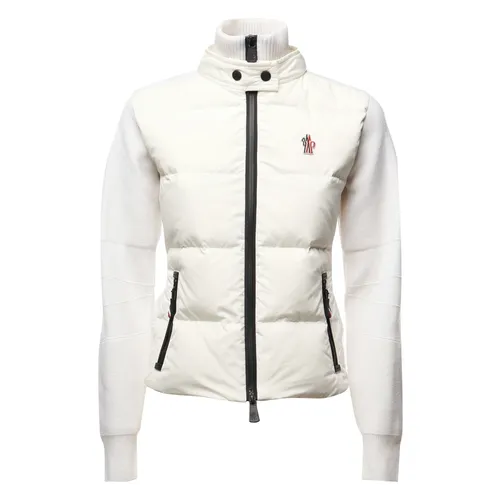 White Wool Rainwear Coat - Moncler - Modalova