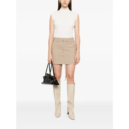 Wool Mini Skirt Straight Fit - Sportmax - Modalova