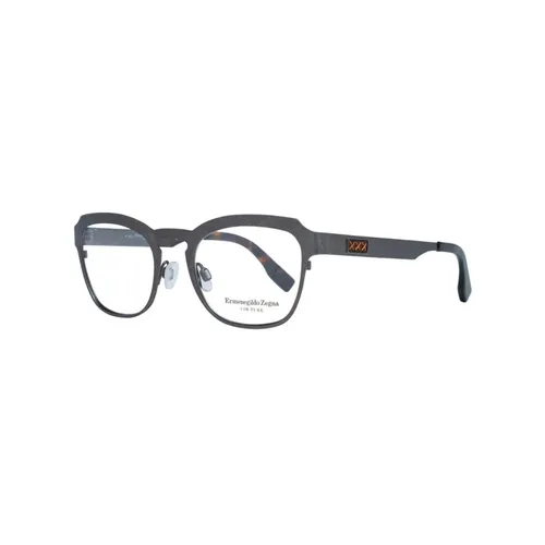 Gray Titanium Square Eyeglasses - Zegna - Modalova