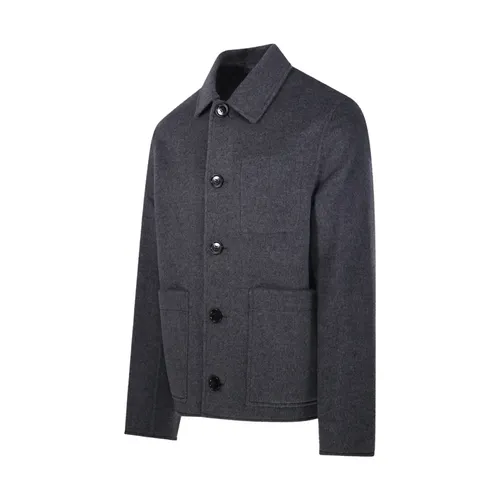 Boxy Buttoned Jacket - Ami Paris - Modalova