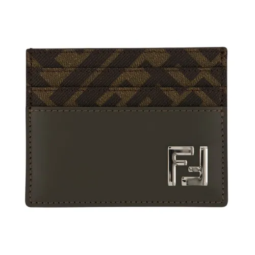 Khaki Green FF Squared Card Holder - Fendi - Modalova