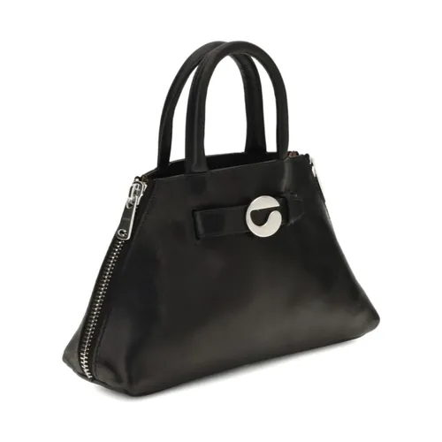 Black Leather Top Handle Bag - Coperni - Modalova