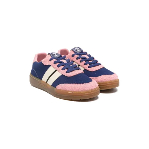 Blue Stripe Logo Patch Sneakers - Palm Angels - Modalova