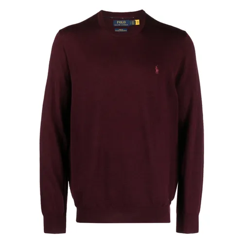 Red Wool Long Sleeve Pullover Sweater - Polo Ralph Lauren - Modalova