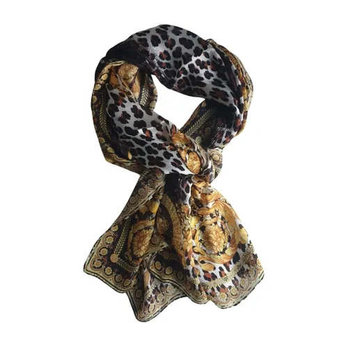 Silk Multicolor Baroque Scarf Gift Box - Versace - Modalova