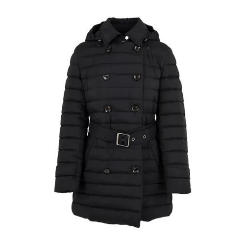 Technical Down-Proof Jacket with Removable Hood and Belt - Moorer - Modalova