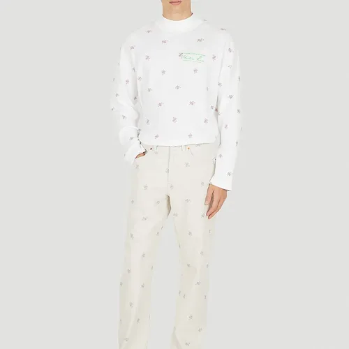 Floral Print Denim Jeans - Martine Rose - Modalova