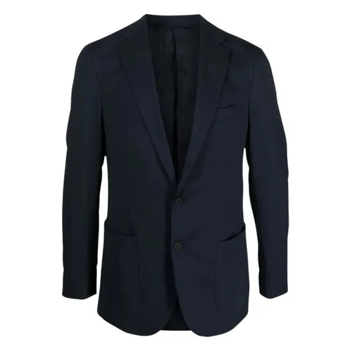 Blue Stretch Nylon Tech Jacket - Boggi Milano - Modalova