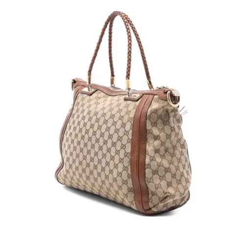 Pre-owned Canvas Tote Bag - Gucci Vintage - Modalova