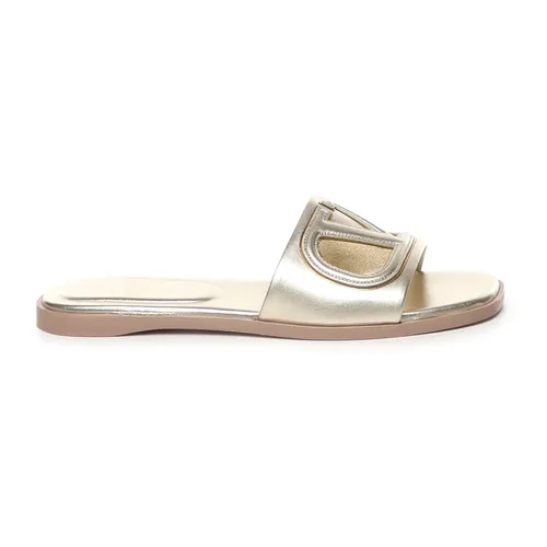 Golden VLogo Slide Sandals - Valentino Garavani - Modalova