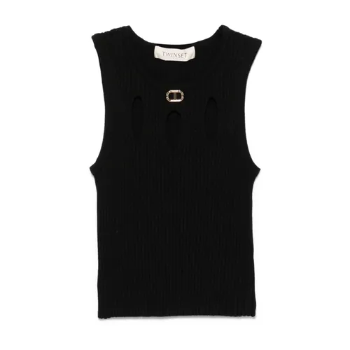 Tank Top with Cut-Out Detail - Twinset - Modalova