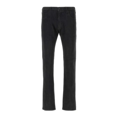 Black Stretch Denim Jeans - Emporio Armani - Modalova