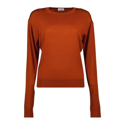 Orange Wool and Cashmere Sweater - Saint Laurent - Modalova