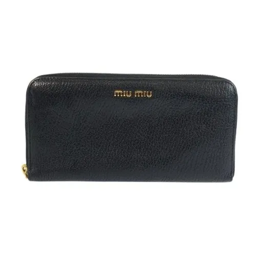Pre-owned Leather Wallet - Miu Miu Pre-owned - Modalova
