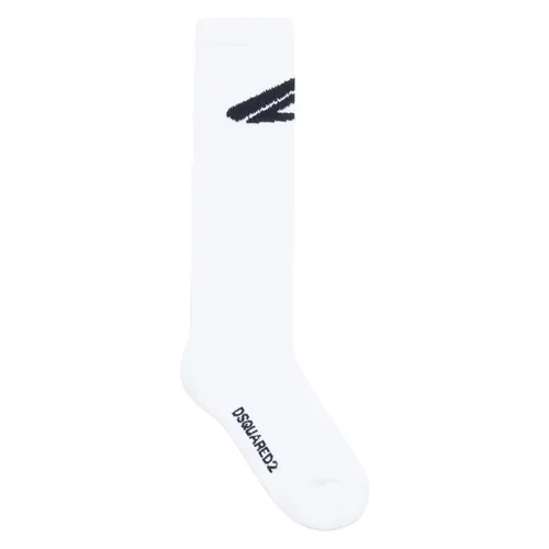 Icon Logo Socks in White - Dsquared2 - Modalova