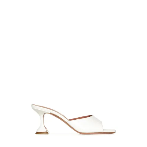 White Sandals with Hourglass Heel - Amina Muaddi - Modalova