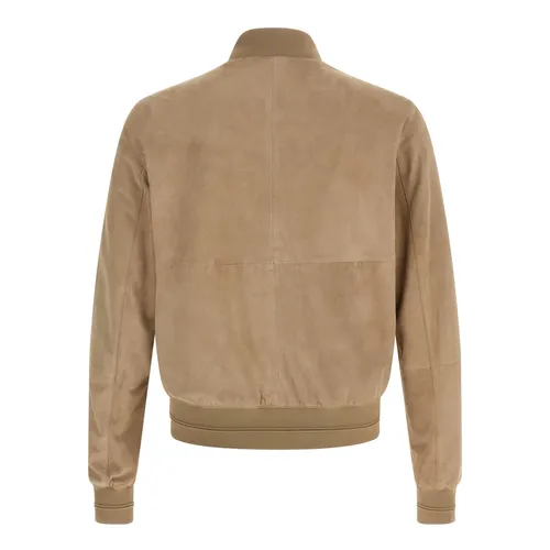 Suede Bomber Jacket - Pal Zileri - Modalova