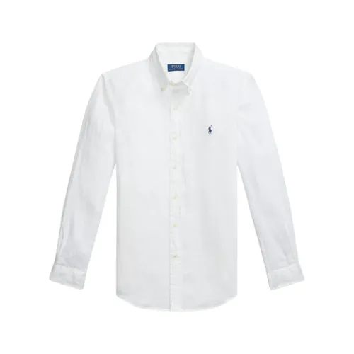 Linen Button-Down Shirt Bianco - Polo Ralph Lauren - Modalova