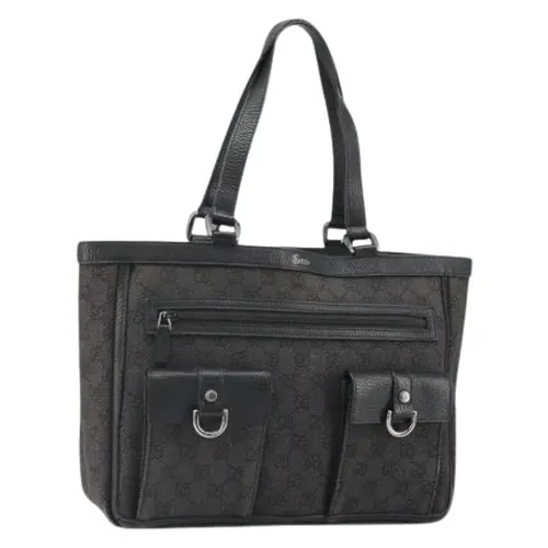 Pre-owned Vintage Canvas Tote Bag - Gucci Vintage - Modalova