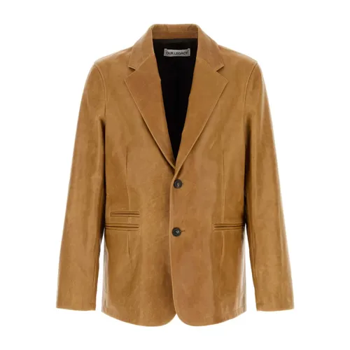 Camel Leather Opening Blazer - Our Legacy - Modalova