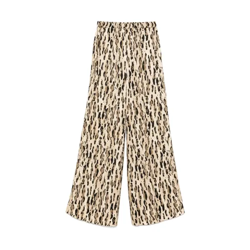 Beige Elasticated Waistband Pants with Pockets - The Nina Studio - Modalova