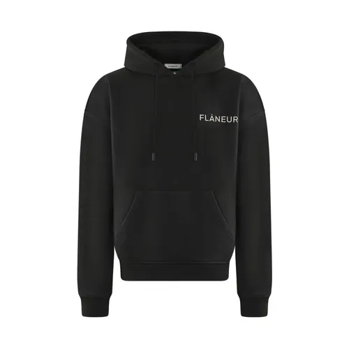 Double Logo Washed Hoodie - Flâneur - Modalova