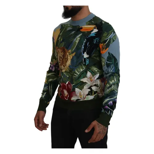 Jungle Wool Logo Sweater - Dolce & Gabbana - Modalova