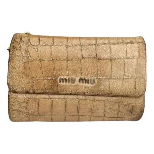 Pre-owned Leather Wallet - Miu Miu Pre-owned - Modalova