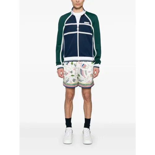 Graphic Print Drawstring Shorts - Casablanca - Modalova