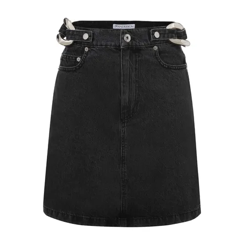 Falda Casual de Denim con Cadena - JW Anderson - Modalova