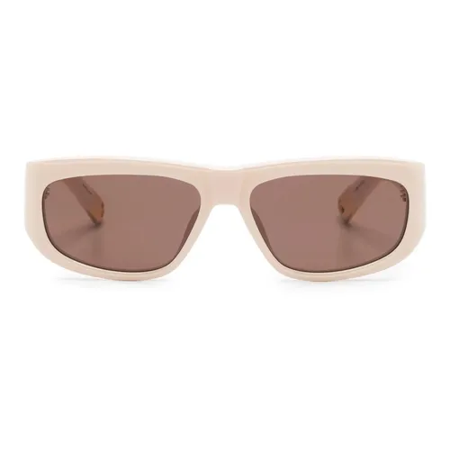 Beige Rectangle Frame Sunglasses - Jacquemus - Modalova