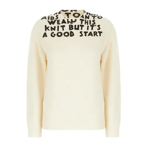 Lettering-print Wool Sweater - MM6 Maison Margiela - Modalova