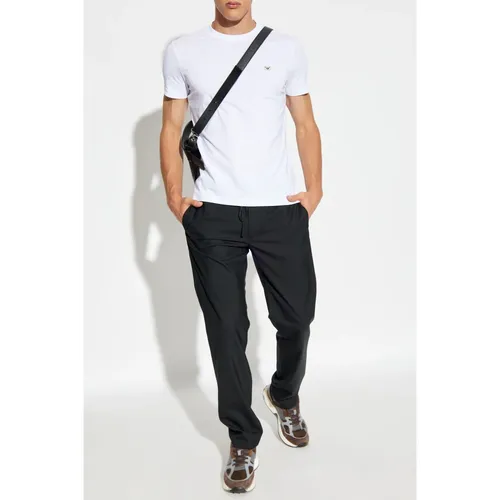 T-shirt with logo patch - Emporio Armani - Modalova